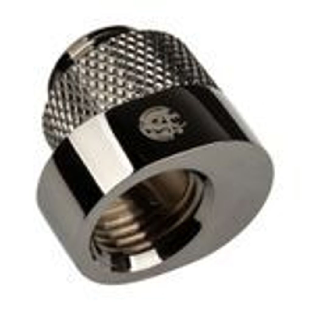 Bitspower X-Cross Adapter G1/4 Zoll AG auf G1/4 Zoll IG - 5mm Versatz, schwarz glänzend