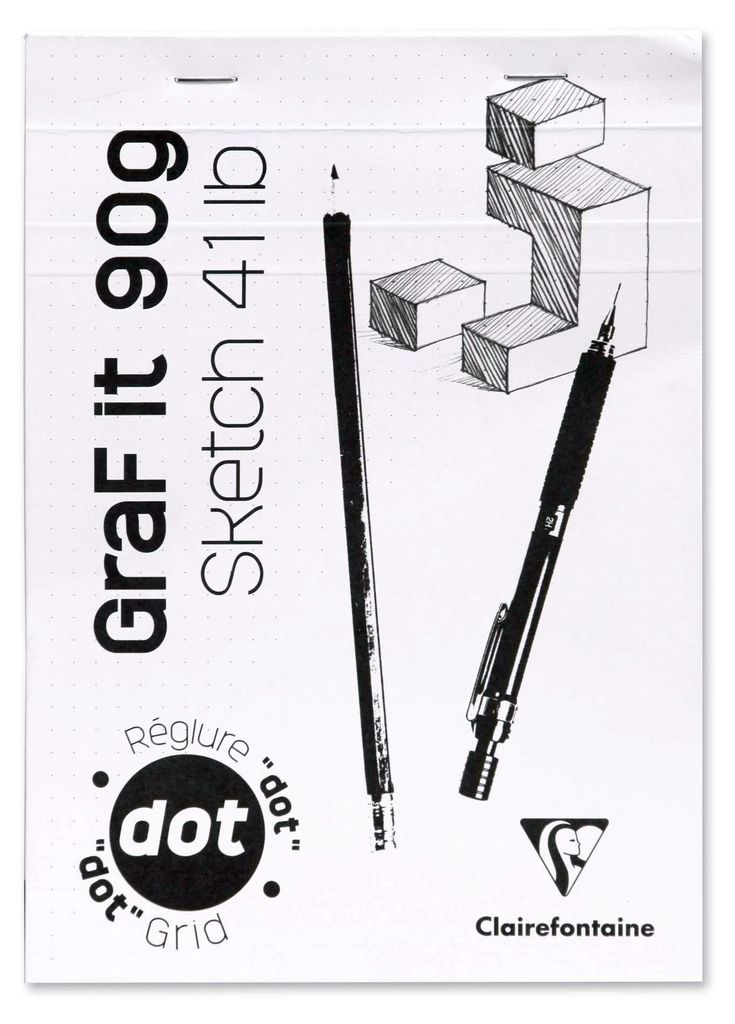 Clairefontaine Skizzenblock Dot Grid A4 90g 80Bl weiß