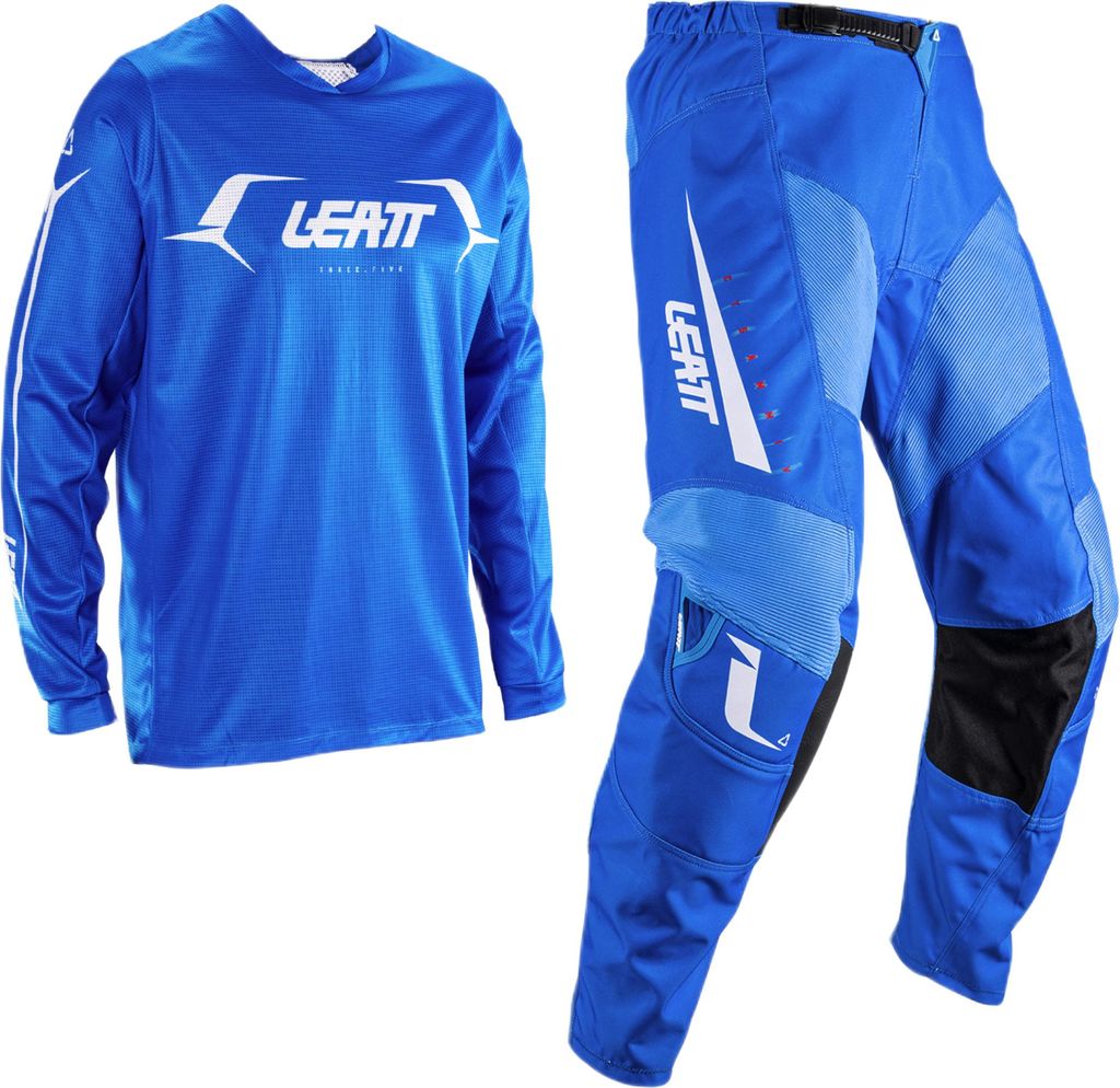 Leatt Moto Ride Kit 3.5 V26 Motocross Jersey und Hose Set, blau/weiß, XL