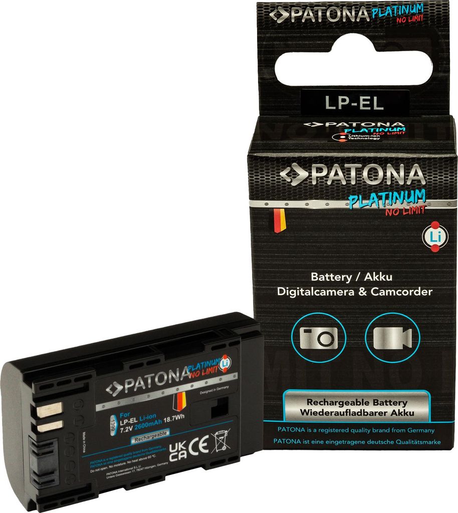 PATONA Platinum Akku Canon LP-EL Speedlite EL-1 DS401231 Produktbild 