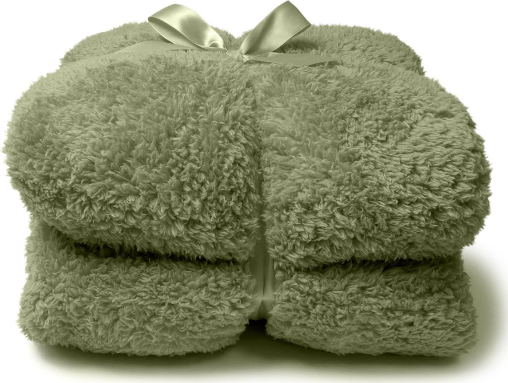 Heboučká deka Teddy světle zelená Obrázok produktu 