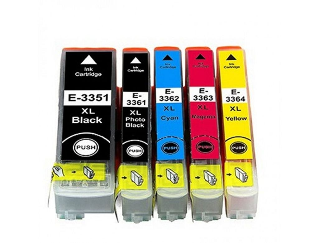5 Tintenpatronen kompatible Epson T33XL - je
