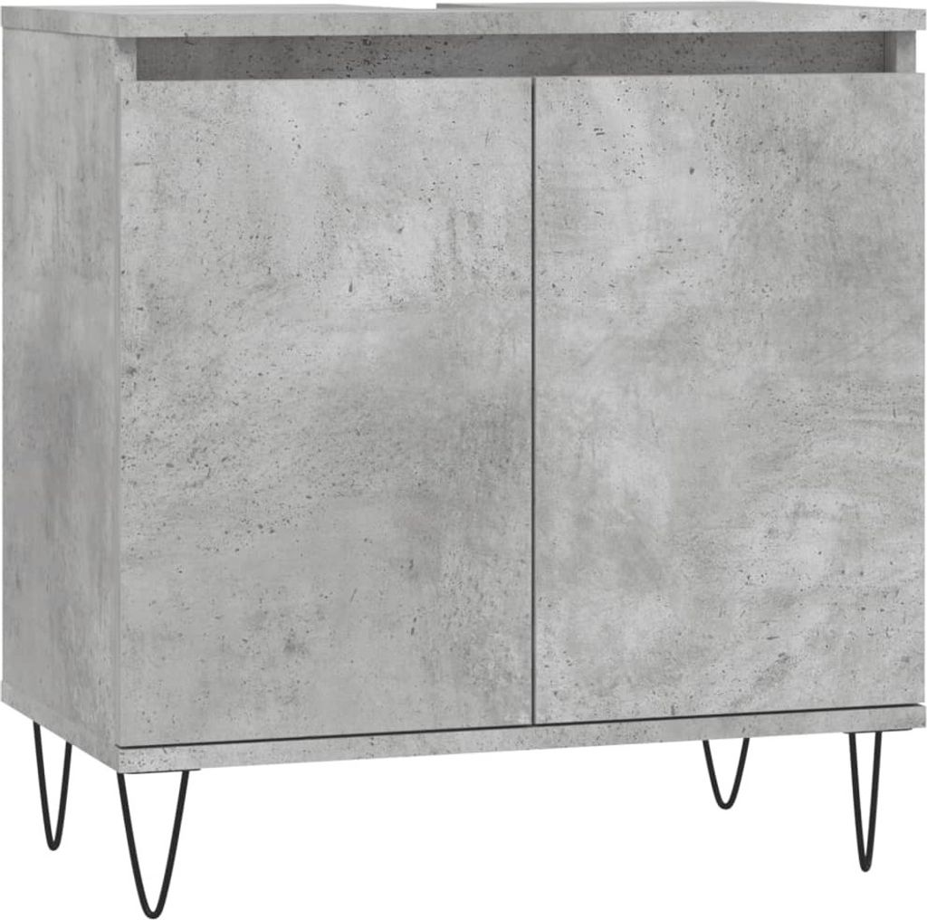 Badschrank Betongrau 58 x 33 x 60 cm Holzwerkstoff
