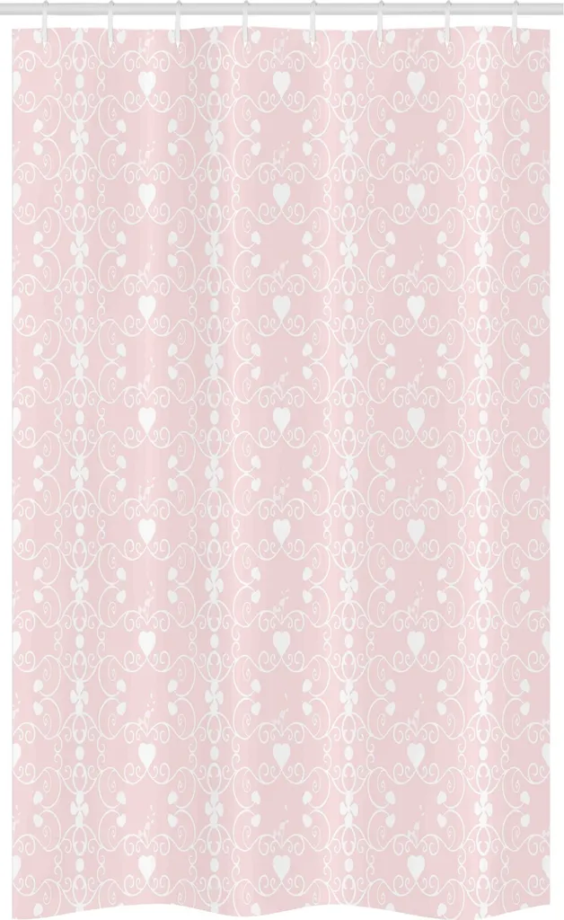 Tenda Doccia Vittoriana Rosa 120x180 ABAKUHAUS - Arredo Bagno Vintage