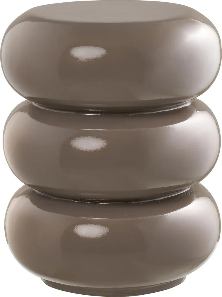 Table d'appoint Rosolina en fibre de verre marron - 44x35,5cm design