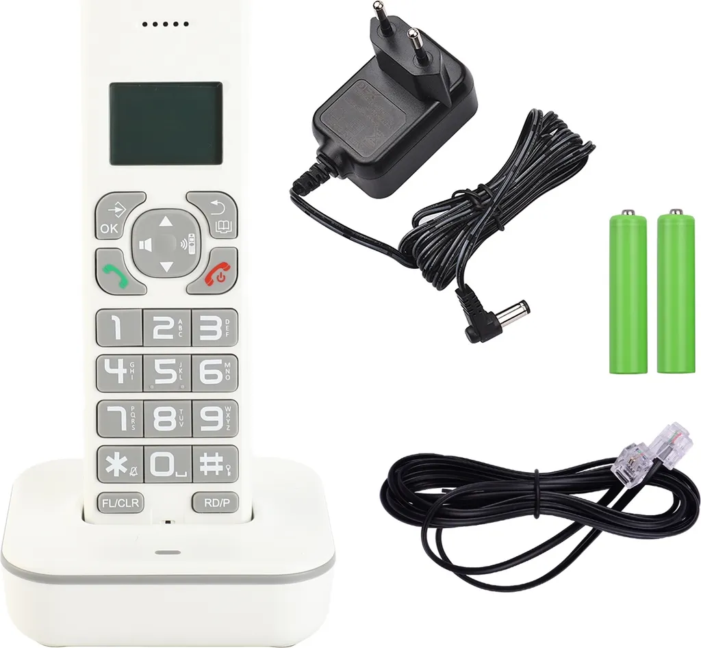Téléphone fixe sans fil DECT avec combiné extensible et écran rétroéclairé - 7