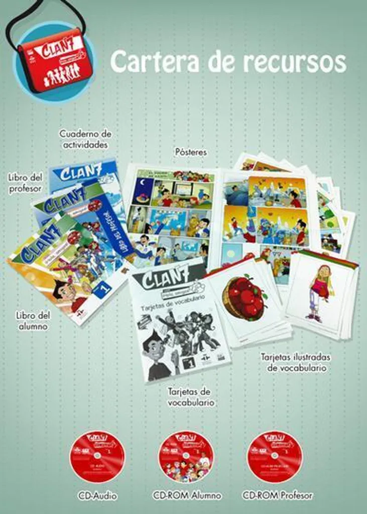 Clan 7 avec Bonjour les amis Trousse pédagogique enseignant 2 CD-ROM