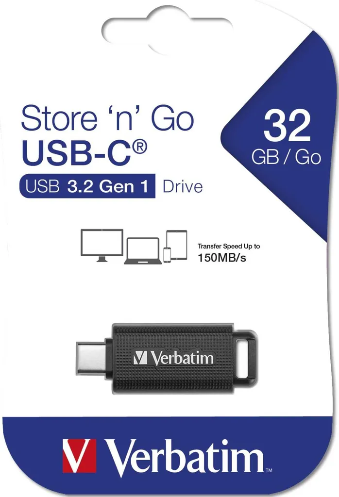 Chiavetta USB Verbatim 32GB USB-C: Salva le tue dispense in un click