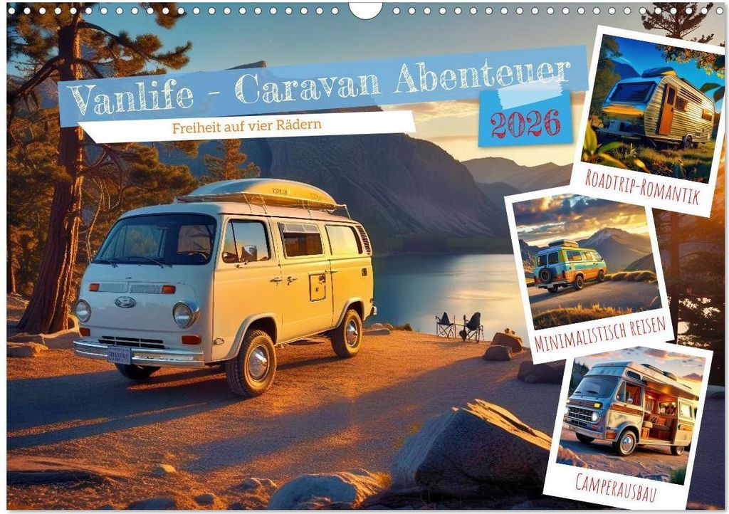 Vanlife - Caravan Abenteuer (Wandkalender 2026 DIN A3 quer), CALVENDO Monatskalender