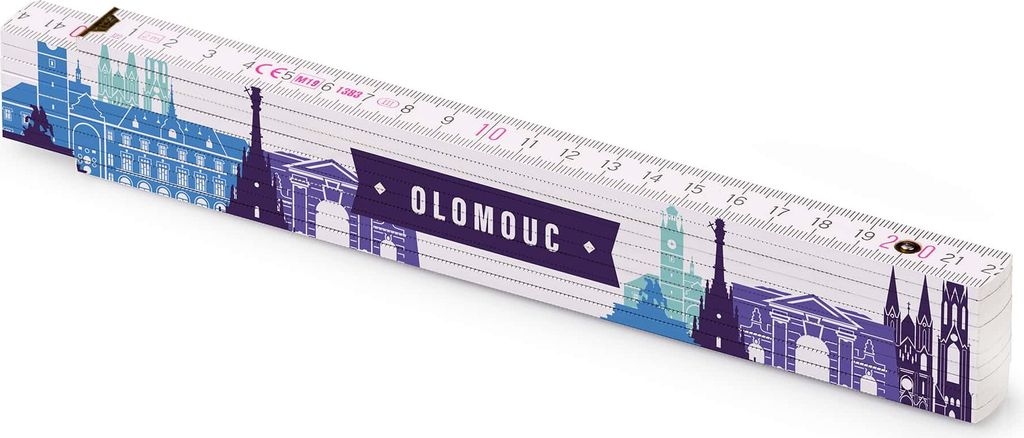 Metrie bedruckter Zollstock Geschenk | Olmützer Altstadt