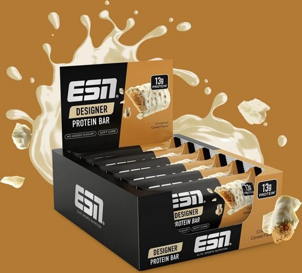 ESN Designer Protein Bar Cinnamon Cereal 12x45g