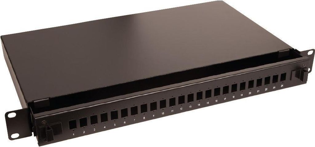 Lanview LVO231544. Stecker: SC/LC, Optischer Kabelverbinder: LC. Produktfarbe: Schwarz, Material: Stahl, Montage: Racke