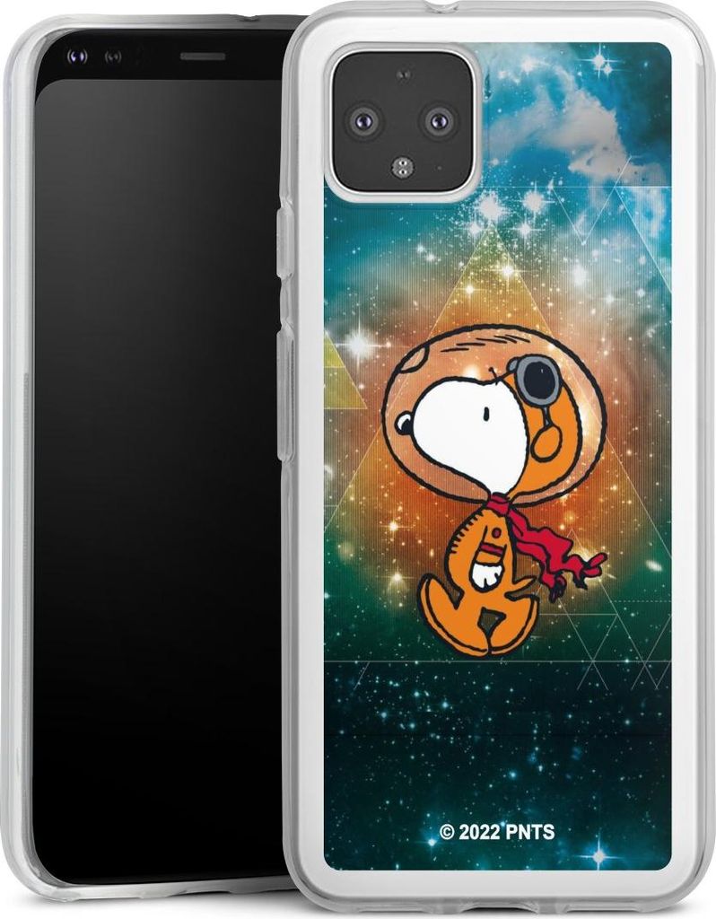 DeinDesign Handyhülle für Google Pixel 4 Silikon Hülle Case Smartphone Schutzhülle Astronaut Offizielles Lizenzprodukt Snoopy