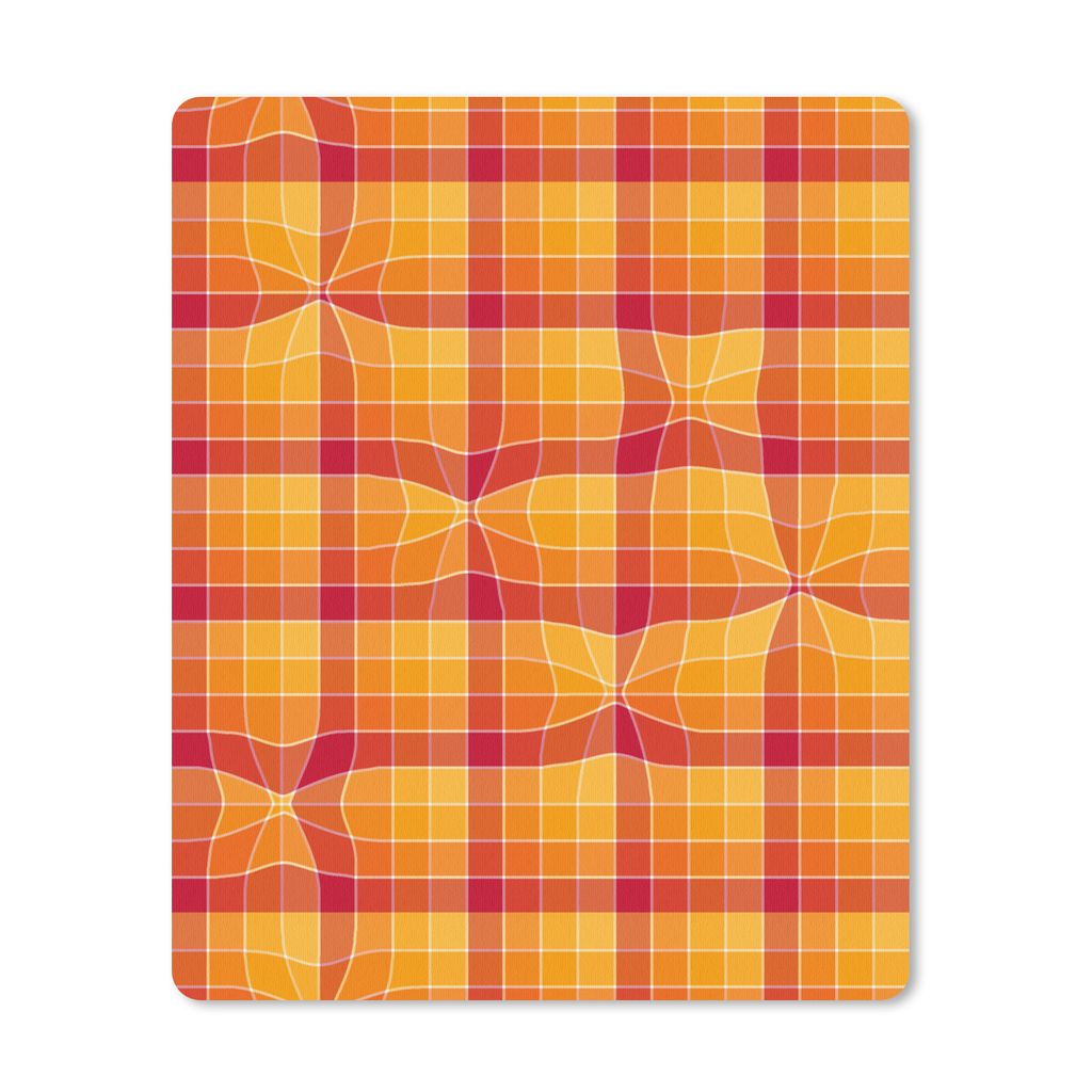 MuchoWow Mauspad Mousepad Orange - Muster - Abstrakt 19x23 cm - Mousepads - Maus Mat - Pad - Mausunterlage - Mauspads - Spielen
