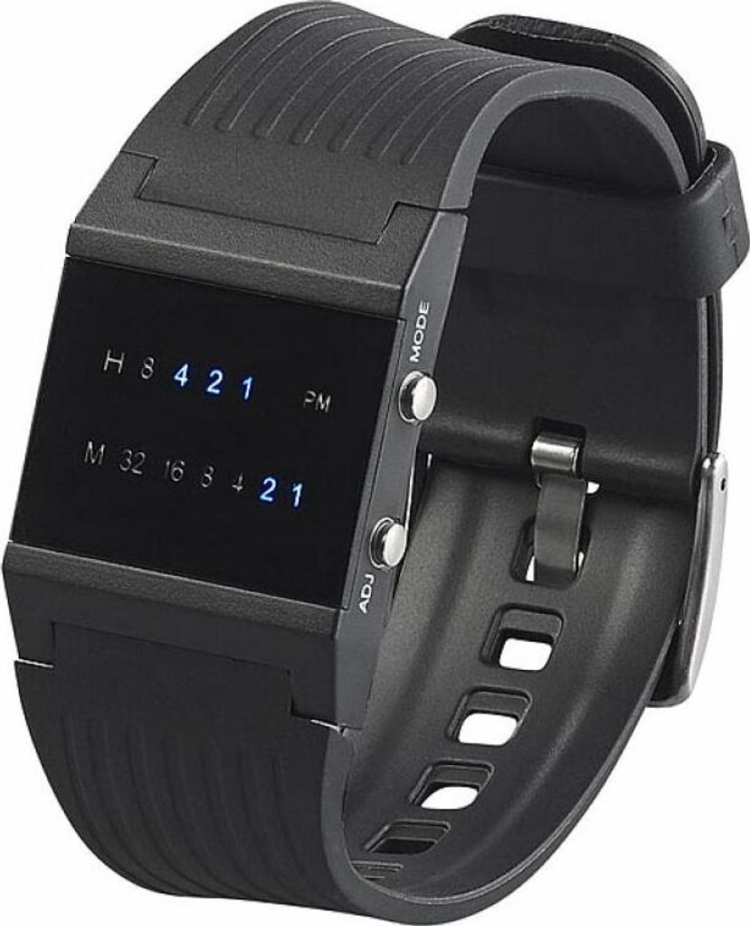 Led Armbanduhr Uhr Leuchtanzeige Leonhard LED Binär Herrenuhr