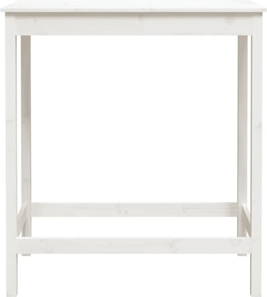 Tavolo Bistrò vidaXL Bianco 100 cm Legno Pino Massiccio per Cucina - 5