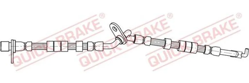 Flexible de frein QUICK BRAKE 58.802 robuste et flexible pour Mazda 6