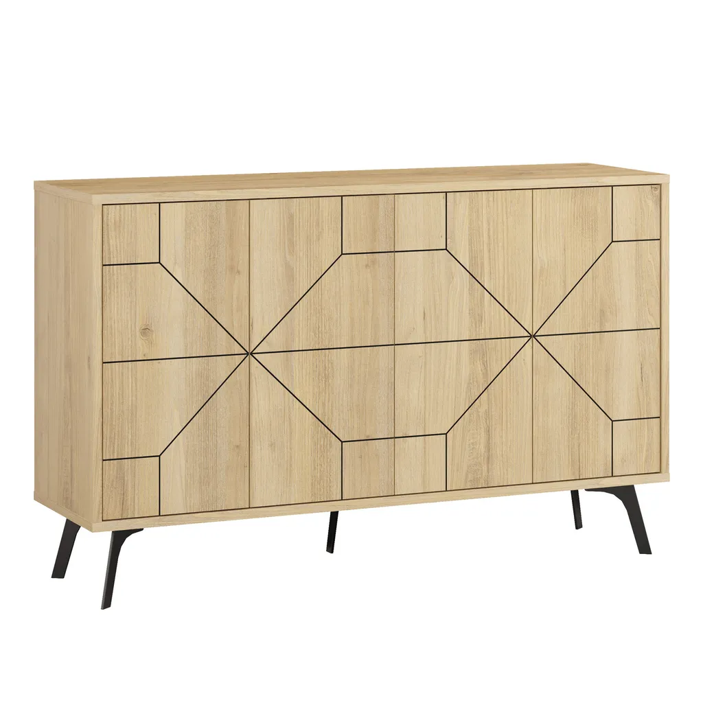 Commode Dune DTE Chêne : Solution de Rangement Verticale et Compacte - 4