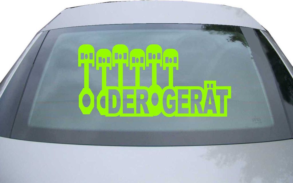 Indigos UG - Aufkleber Heckscheibe & Motorklappe DE6138 - neongrün - 600x285 mm - der gerät - Auto Scheiben Fenster Heckklappe Tuning Racing JDM ...