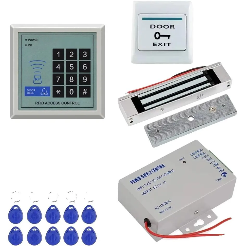 Système de contrôle d'accès avec ventouse 280kg et technologie RFID 12V