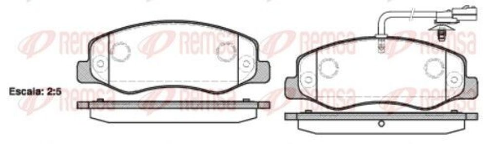 REMSA Bremsbeläge Satz Hinten Bremsklötze für OPEL Movano B Kastenwagen (X62) 1442.01
