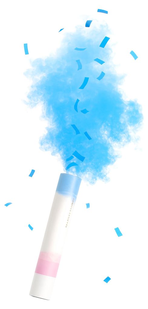 Pulverkanone Blau Gender Reveal 30 cm - Einheitsgröße