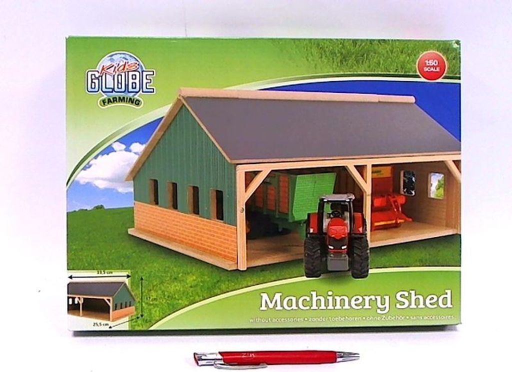 Kids Globe Bauernhof-Scheune für Spielzeugtraktoren 1:50 Produktbild 