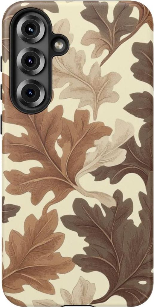 Eichenblattmuster in sanften Naturtönen – Hülle Kompatibel mit Samsung Galaxy S25 Plus