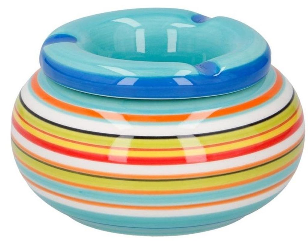 Aschenbecher - Keramik - gefarbt mit blau - Produktbild 