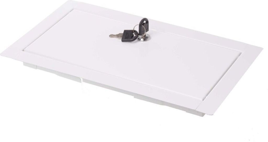 Porte De Révision AQBAU En Inox Avec Clé – Rectangulaire, Pose Gauche/droite, Argentée