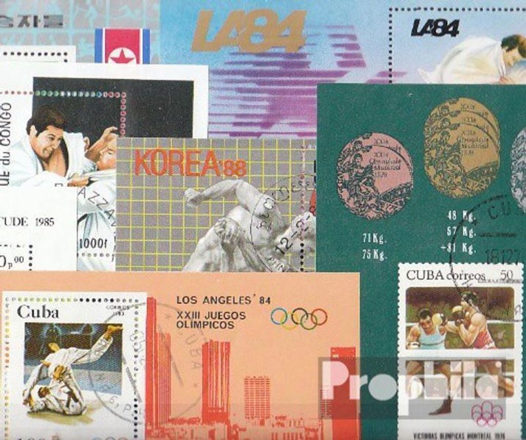 Briefmarken Motive 10 verschiedene Kampfsport Blöcke