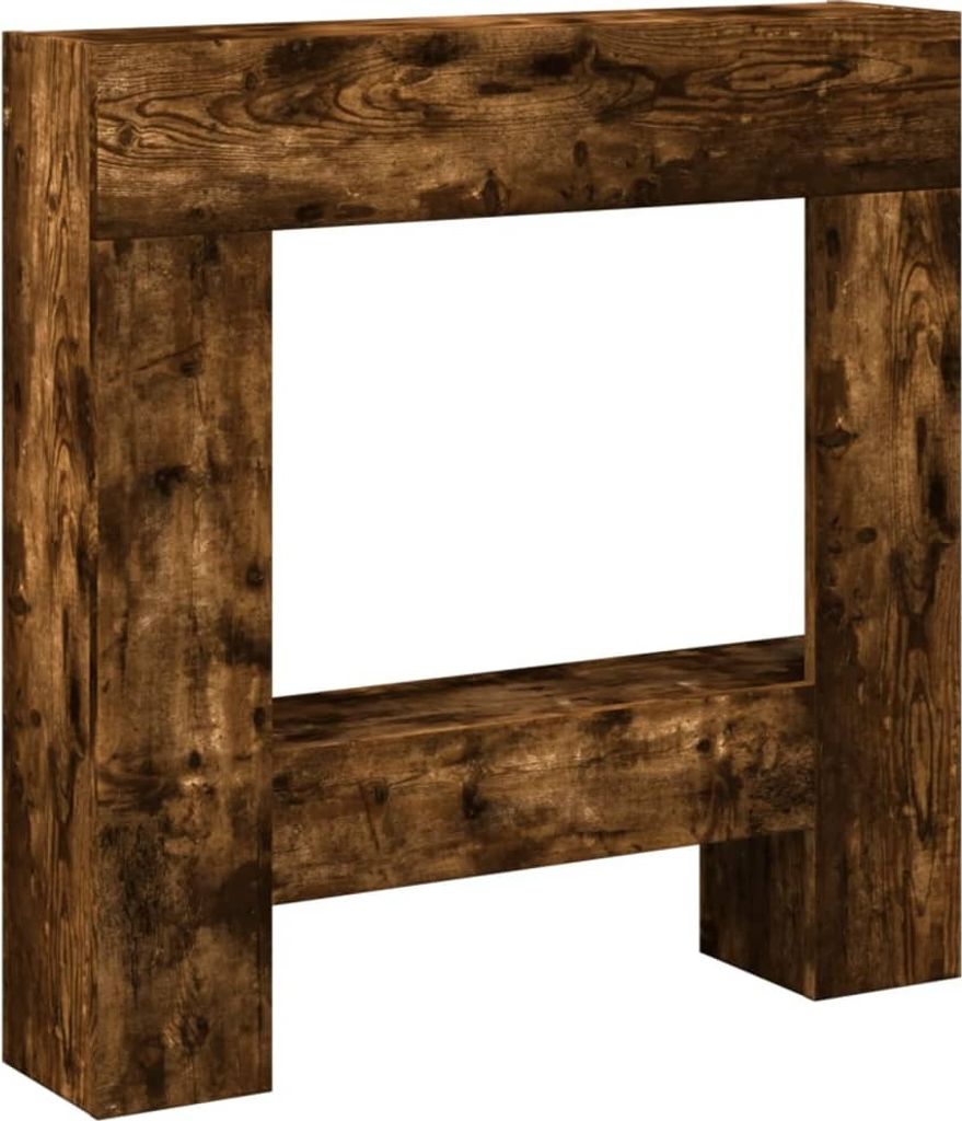 Kaminumrandung Räuchereiche 81x18x82 cm Holzwerkstoff