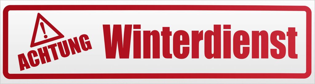 Kiwistar Achtung Winterdienst Magnetschild Schild magnetisch - 30cm Rot - reflektierend - Magnetfolie für Auto PKW Kfz