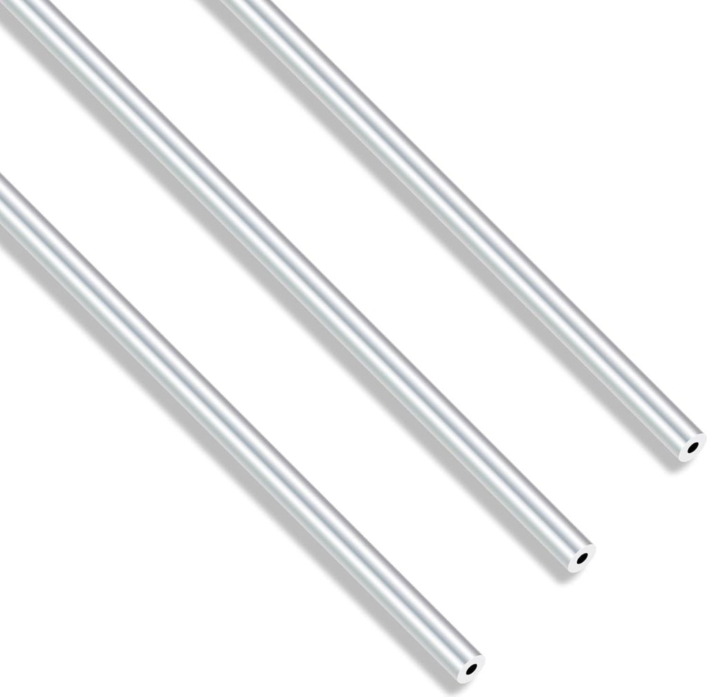 Aluminium Rundrohre 5mm OD 2mm ID 300mm Länge - Nahtlose Aluminiumrohre - Set von 3 - Geeignet für Hobby und Handwerk