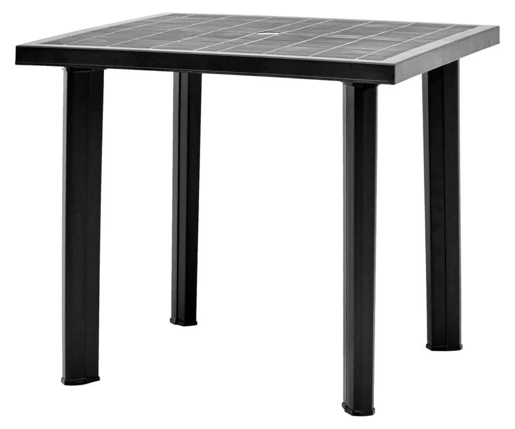 Gartentisch Anthrazit 80 x 75 x 72 cm Gartentisch Ausziehbar TerrassenmöBel Tisch Outdoor Balkontisch Garten MöBel DraußEn Kunststoff