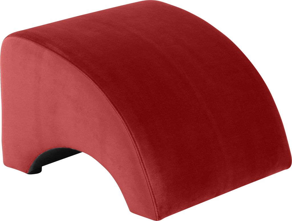 Max Winzer Hocker Brandford - Samtvelours ziegel - Maße: 52 x 54 x 37 cm