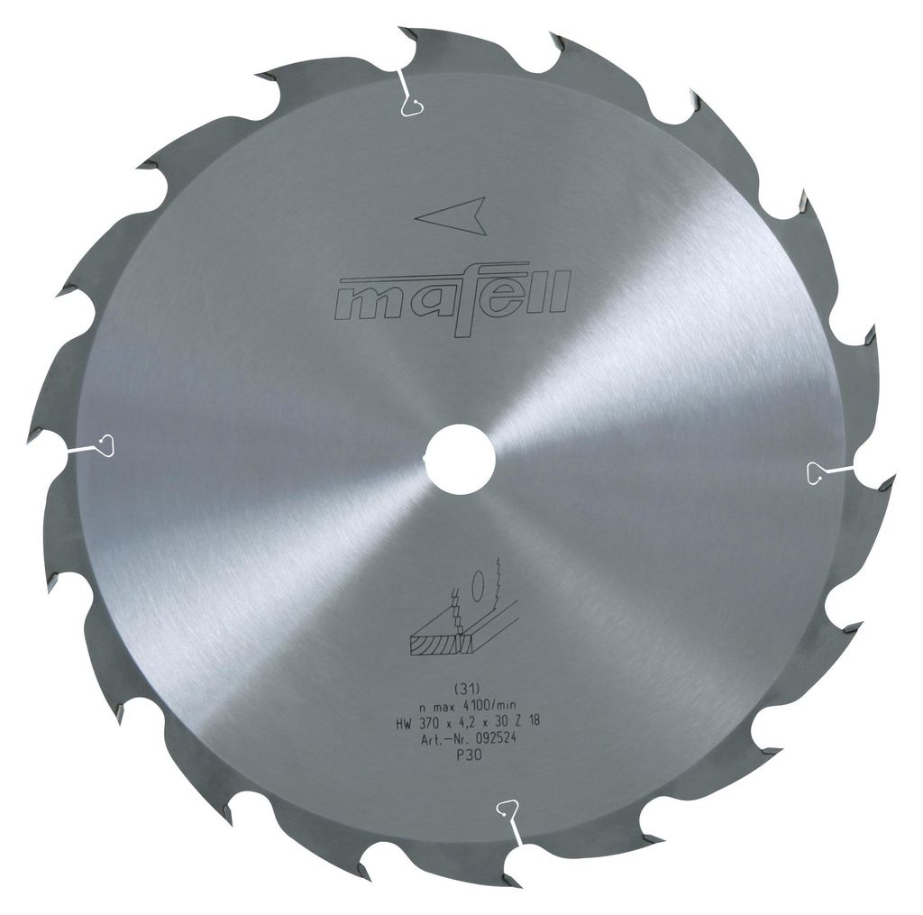 Mafell Sägeblatt-HM 370 x 2,2/4,2 x 30 mm, Z 18, WZ | Produktbild 