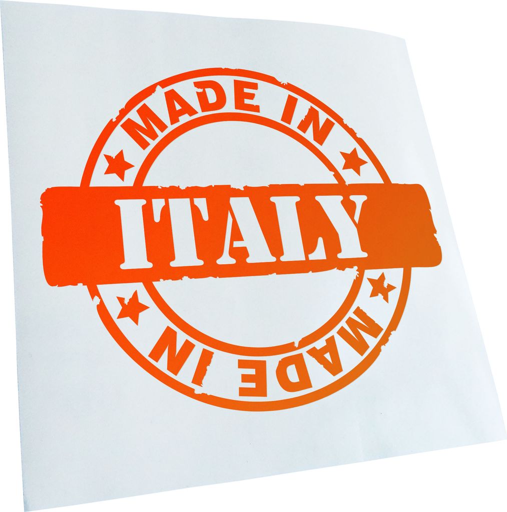 Kiwistar - Autoaufkleber - Italy Heckscheibenaufkleber - Aufkleber für Auto Kfz Fahrrad, LKW, Truck Mofa