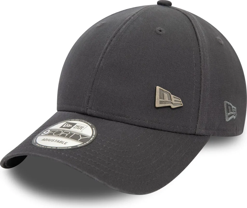 Casquette New Era 9Forty Charcoal Ajustable : Confort et Badge Métal