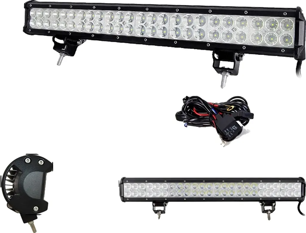 Barre LED étanche 144W longue durée 22in avec faisceau de câbles pro