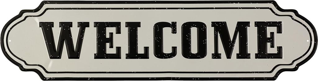 Moritz Blechschild 81 x 20 cm Home Welcome Willkommen Zuhause Heim Deko Metallschild Retro Vintage Retro Sprüche lustig