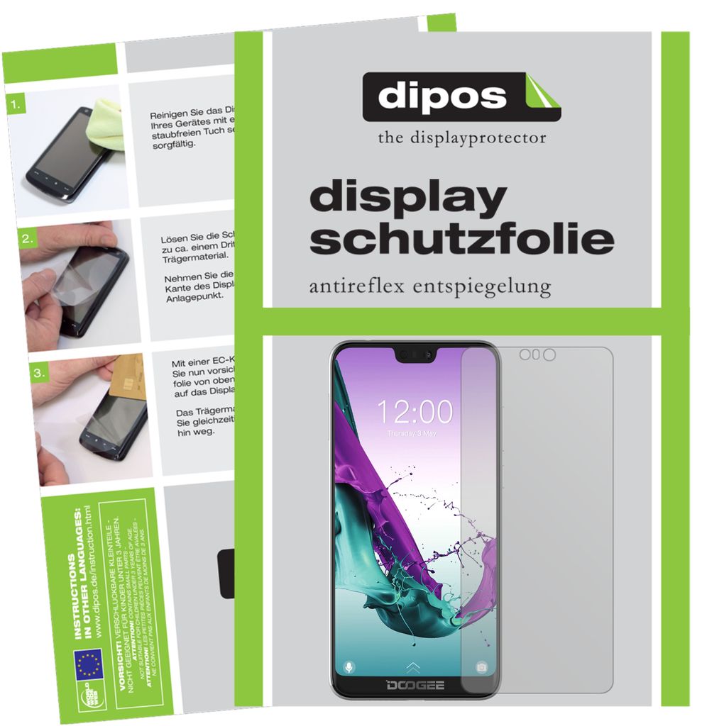1x Schutzfolie für Doogee N10 matt Displayschutzfolie Folie Display Schutz dipos