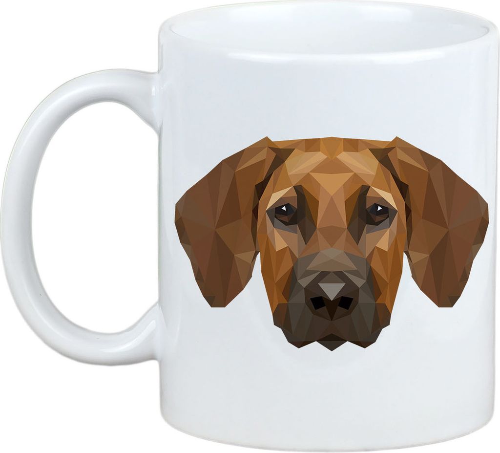 Rhodesian Ridgeback - Becher mit einem Bild und dem Schriftzug geometrischer Hund Art-Dog