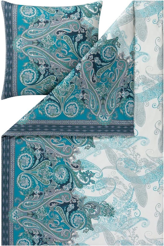 Estella Mako Jersey Bettwäsche 135x200 Karina petrol Produktbild 2