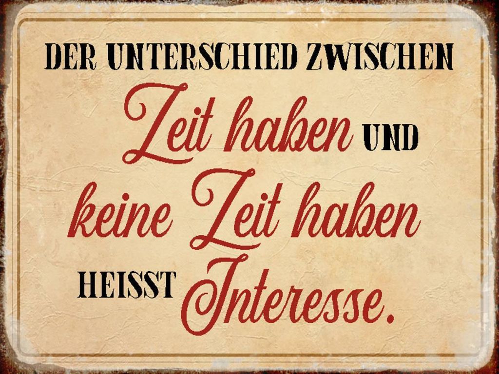 vianmo Holzschild 30x40 cm Unterschied Zeit haben