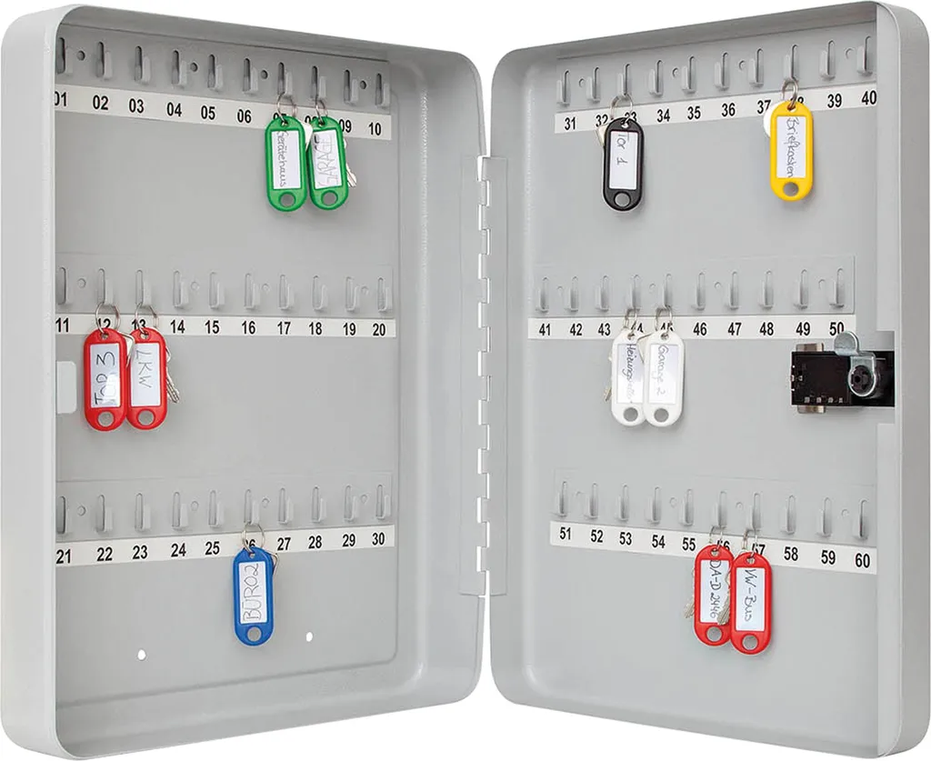 Boîte à clés sécurisée grise pour 60 clés avec code mécanique à 3 chiffres