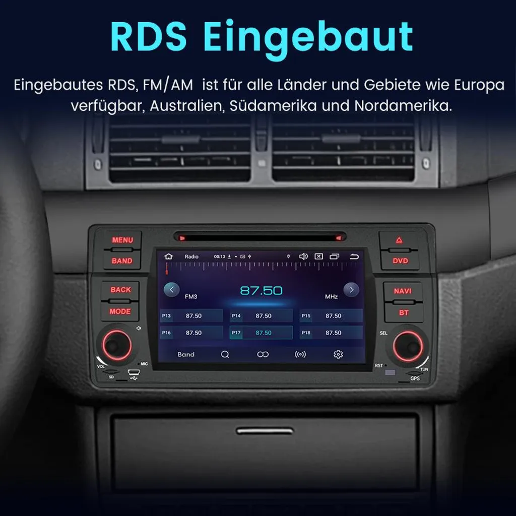 Ecran Tactile Android 10 GPS BMW E46 Bluetooth DAB+ Autoradio 4G 64GB - 5
