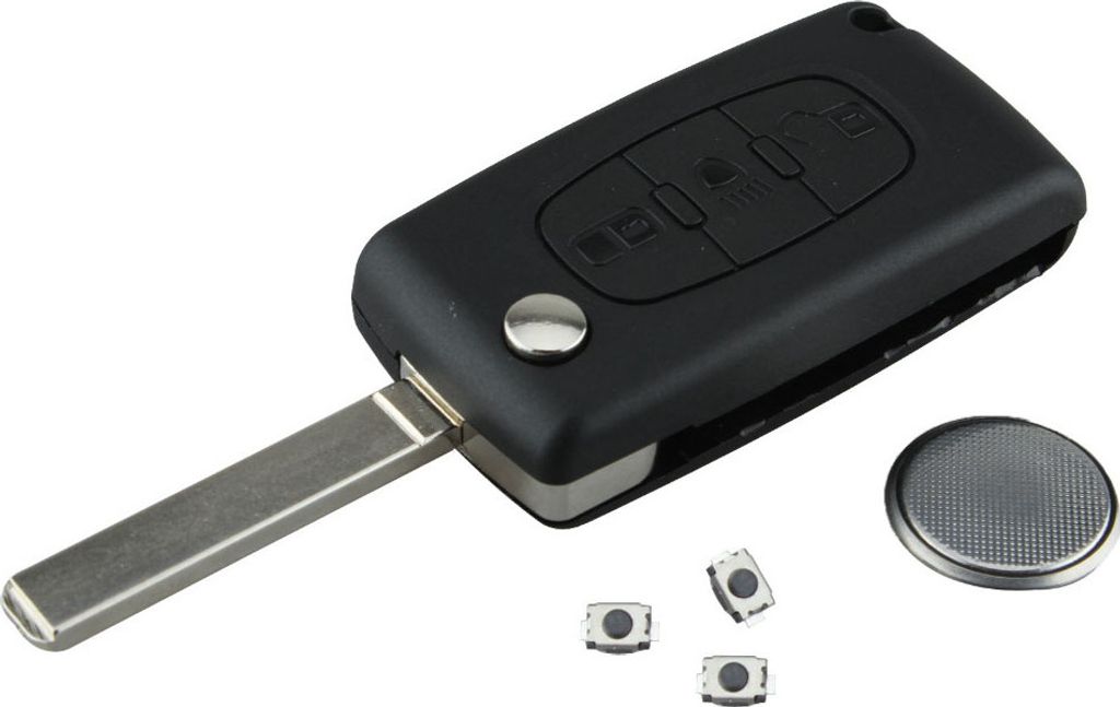 Autoschlüssel Schlüsselgehäuse Rohling 3 Tasten Citroen C1 Produktbild 