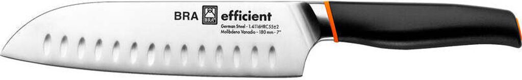 BRA Efficient | Santokumesser, Edelstahl, Grau, 3x5x34 cm