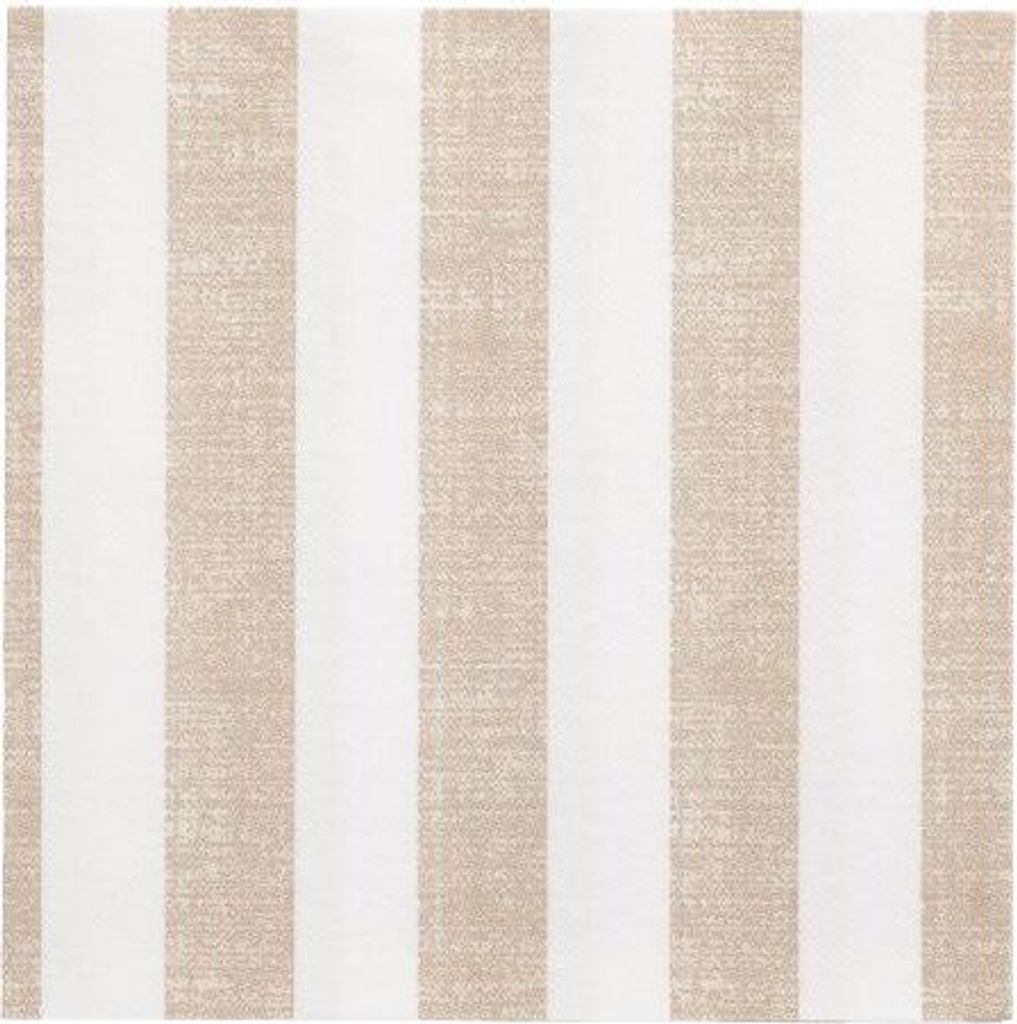 160 Servietten "ROYAL Collection" 1/4-Falz 40 cm x 40 cm sand "Lines"